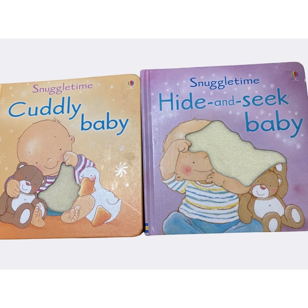 Usborne Snuggletime Board Books   Cuddly Baby and Hide-And-Seek Baby Set